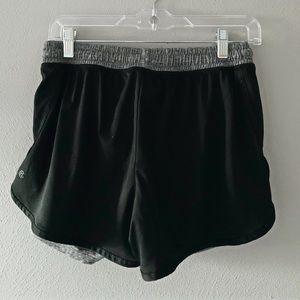 Black and grey athletic shorts